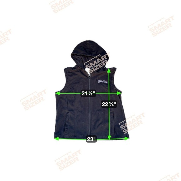 Harley Davidson Women's Sleeveless Hooded Vest Black Size L Casual - Picture 3 of 5
